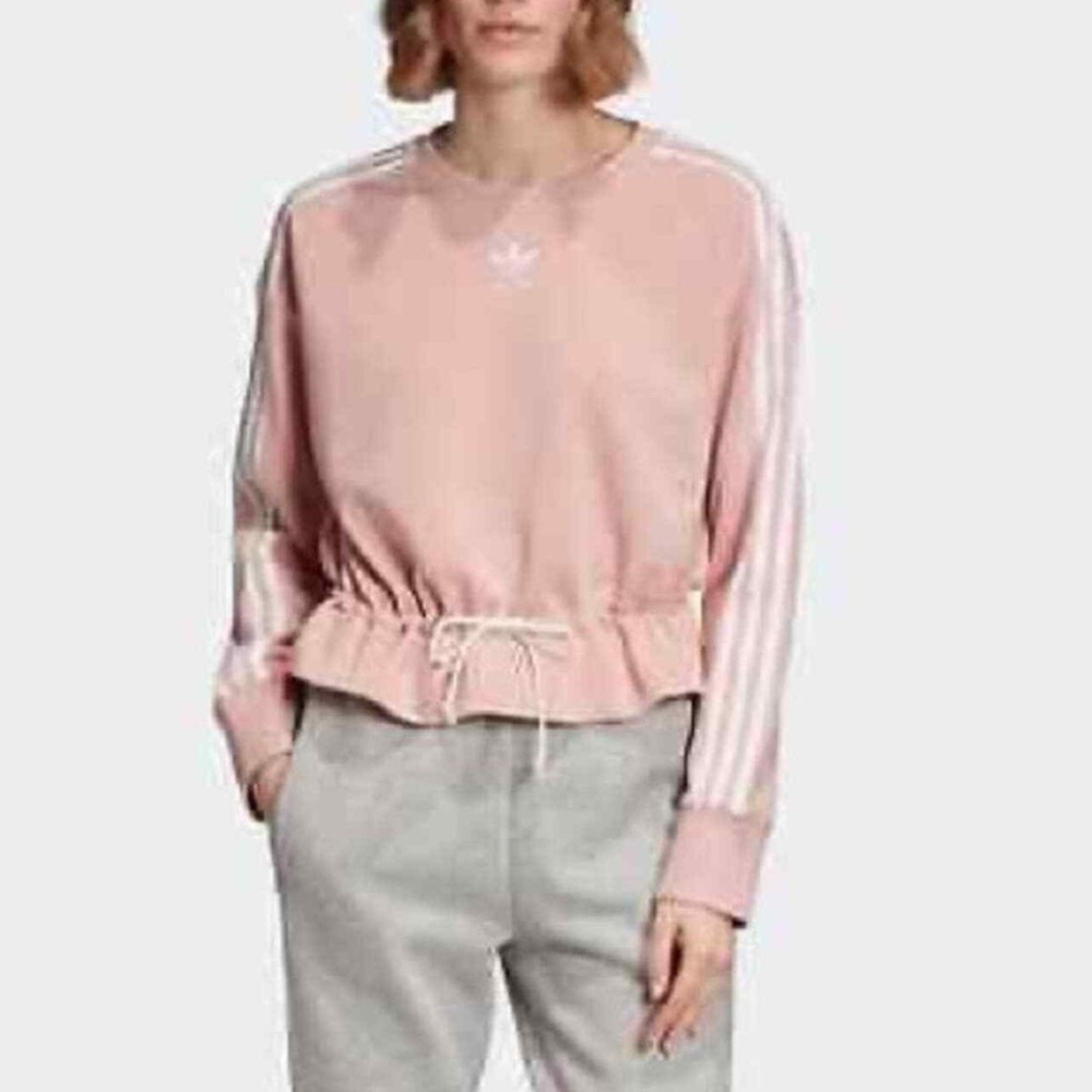 Adidas Originals Bellista Spring Summer Crewneck Sweatshirt Spirit Pink Medium